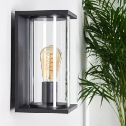 hofstein Applique murale d'extérieur Lesotho Noir, 1 lumière