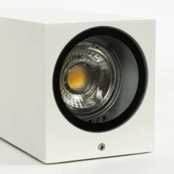 KS Verlichting Applique murale d'extérieur Geo Blanc, 2 lumières