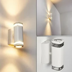 hofstein Applique murale d'extérieur Corneda Blanc, 2 lumières