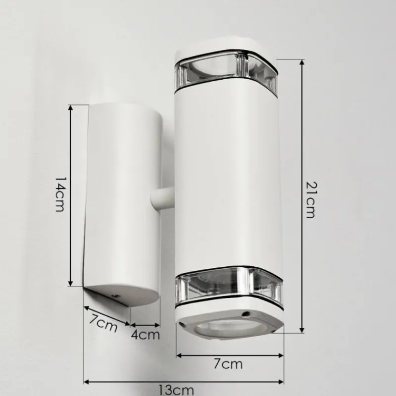 hofstein Applique murale d'extérieur Corneda Blanc, 2 lumières