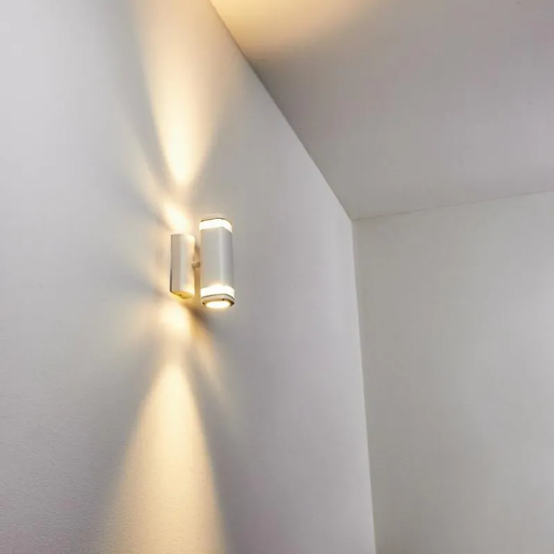 hofstein Applique murale d'extérieur Corneda Blanc, 2 lumières