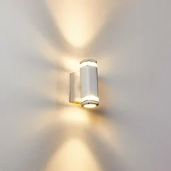 hofstein Applique murale d'extérieur Corneda Blanc, 2 lumières