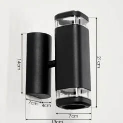 hofstein Applique murale d'extérieur Corneda Noir, 1 lumière