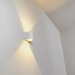 hofstein Applique murale d'extérieur Mora LED Blanc, 2 lumières