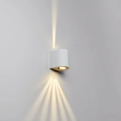 hofstein Applique murale d'extérieur Mora LED Blanc, 2 lumières