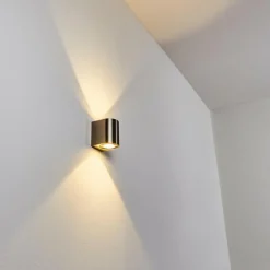 hofstein Applique murale d'extérieur Mora LED Acier inoxydable, 2 lumières