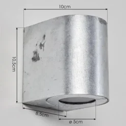 hofstein Applique murale d'extérieur Mora LED Nickel mat, 2 lumières