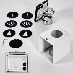 hofstein Applique murale d'extérieur Mora LED Blanc, 2 lumières