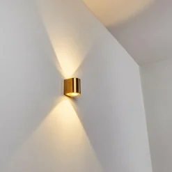 hofstein Applique murale d'extérieur Mora LED Laiton, 2 lumières