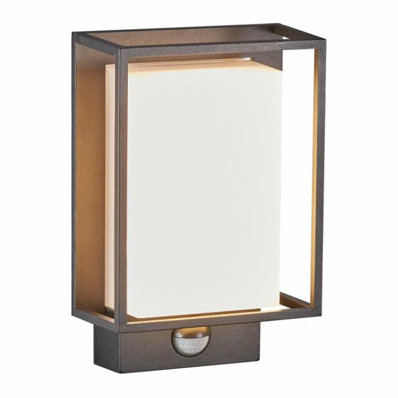 Luminaires Nordlux Applique murale d'extérieur Nordlux Nestor LED Noir, 1 lumière, Détecteur de mouvement