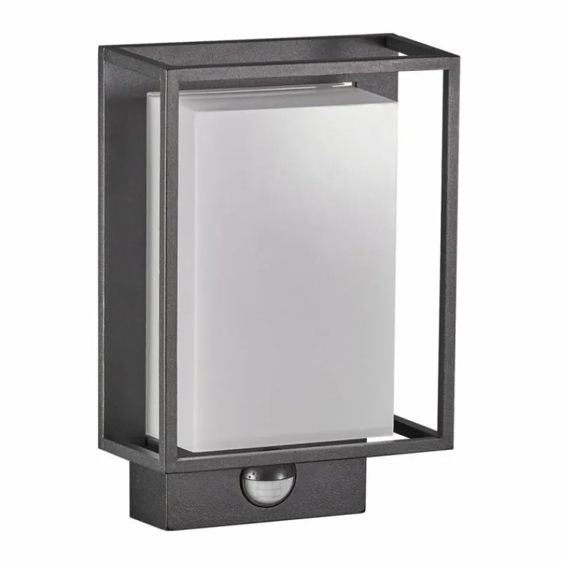 Luminaires Nordlux Applique murale d'extérieur Nordlux Nestor LED Noir, 1 lumière, Détecteur de mouvement