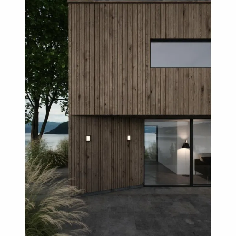 Luminaires Nordlux Applique murale d'extérieur Nordlux Nestor LED Noir, 1 lumière, Détecteur de mouvement