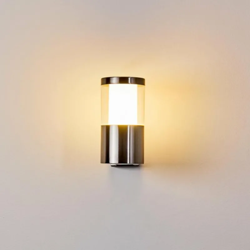 hofstein Applique murale d'extérieur Leon LED Nickel mat, 1 lumière