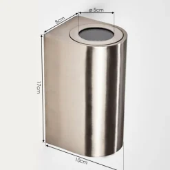 hofstein Applique murale d'extérieur Boda Nickel mat, 2 lumières