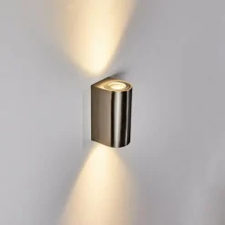 hofstein Applique murale d'extérieur Boda Nickel mat, 2 lumières