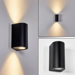 hofstein Applique murale d'extérieur Boda Noir, 2 lumières