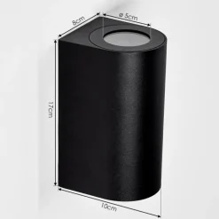 hofstein Applique murale d'extérieur Boda Noir, 2 lumières