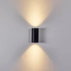 hofstein Applique murale d'extérieur Boda Noir, 2 lumières