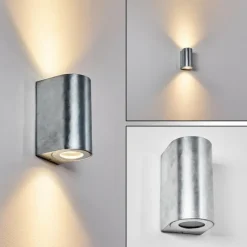 hofstein Applique murale d'extérieur Boda Argenté, 2 lumières