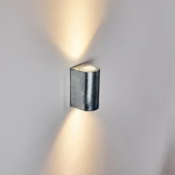 hofstein Applique murale d'extérieur Boda Argenté, 2 lumières