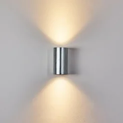 hofstein Applique murale d'extérieur Boda Argenté, 2 lumières