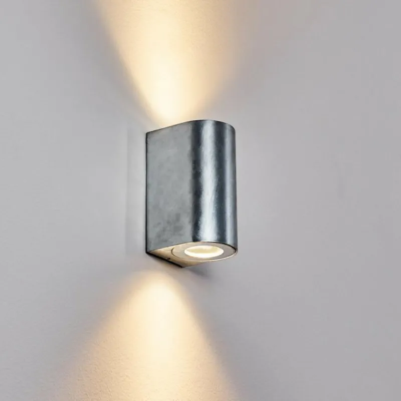 hofstein Applique murale d'extérieur Boda Argenté, 2 lumières