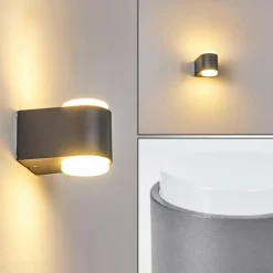 hofstein Applique murale d'extérieur Mapiu LED Anthracite, 2 lumières