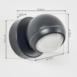 hofstein Applique murale d'extérieur Kapowai LED Anthracite, 1 lumière