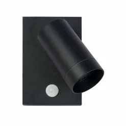 Luminaires Lucide Applique murale d'extérieur Lucide TAYLOR Noir, 1 lumière, Détecteur de mouvement