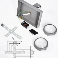 hofstein Applique murale d'extérieur Arsego LED Gris, 2 lumières