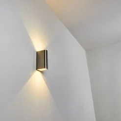 hofstein Applique murale d'extérieur Avena LED Acier inoxydable, 1 lumière