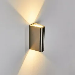 hofstein Applique murale d'extérieur Avena LED Acier inoxydable, 1 lumière