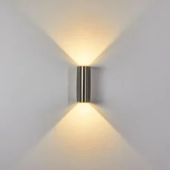 hofstein Applique murale d'extérieur Avena LED Acier inoxydable, 1 lumière