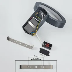 hofstein Applique murale d'extérieur Carinola LED Anthracite, 1 lumière, Détecteur de mouvement