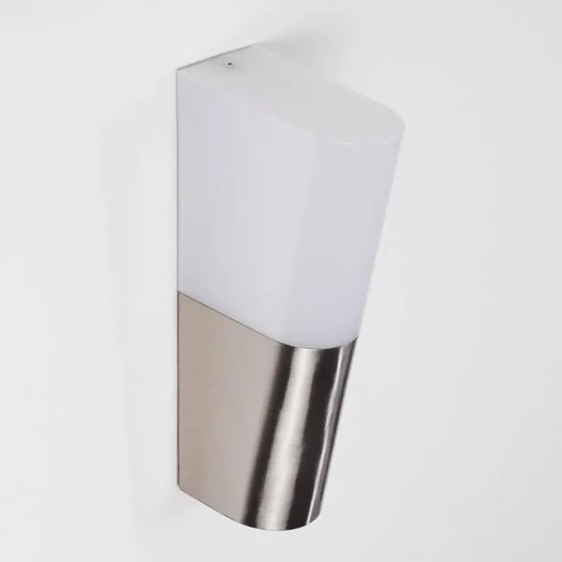 hofstein Applique murale d'extérieur Busalla LED Nickel mat, 1 lumière