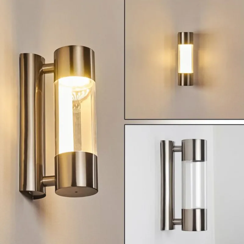 hofstein Applique murale d'extérieur Caivano LED Nickel mat, 1 lumière