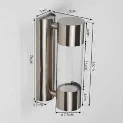 hofstein Applique murale d'extérieur Caivano LED Nickel mat, 1 lumière