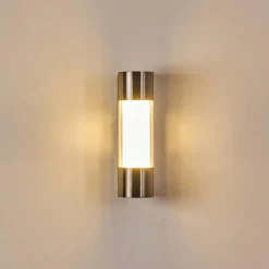 hofstein Applique murale d'extérieur Caivano LED Nickel mat, 1 lumière