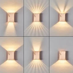 hofstein Applique murale d'extérieur Benin LED Cuivre, 1 lumière