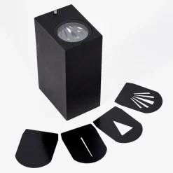 hofstein Applique murale d'extérieur Komoren LED Noir, 2 lumières