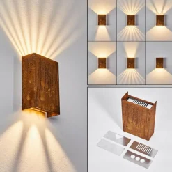 hofstein Applique murale d'extérieur Benin LED Rouille, 1 lumière