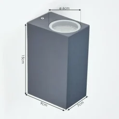 hofstein Applique murale d'extérieur Kingstown Anthracite, 2 lumières