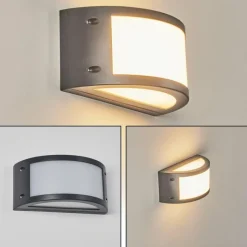 hofstein Applique murale d'extérieur Pompeano LED Noir, 1 lumière