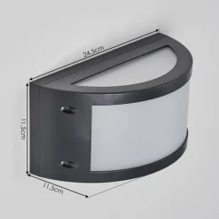 hofstein Applique murale d'extérieur Pompeano LED Noir, 1 lumière