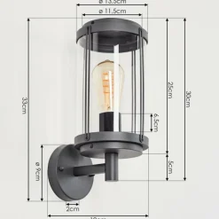 hofstein Applique murale d'extérieur Riola Anthracite, 1 lumière