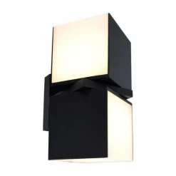 Luminaires Lutec Applique murale d'extérieur Lutec CUBA LED Noir, 2 lumières