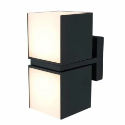 Luminaires Lutec Applique murale d'extérieur Lutec CUBA LED Noir, 2 lumières