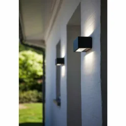 Luminaires Lutec Applique murale d'extérieur Lutec GEMINI LED Noir, 2 lumières