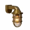 Lampes Dorées-Luminaires Lucide Applique murale d'extérieur Lucide LEWIS Or, Laiton, 1 lumière