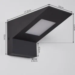 hofstein Applique murale d'extérieur Matlava LED Anthracite, Blanc, 1 lumière